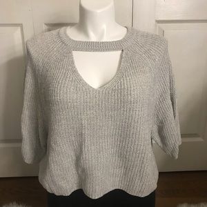 Rue 21 choker top grey gray sweater